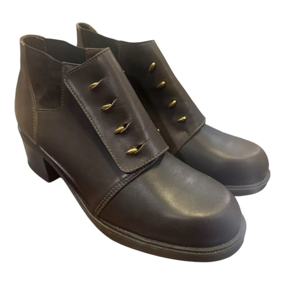 Naot Dark Brown Leather Ankle Boots – EU 38 / US 7 – Made in Israel
